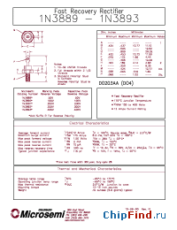 Datasheet 1N3890 manufacturer Microsemi